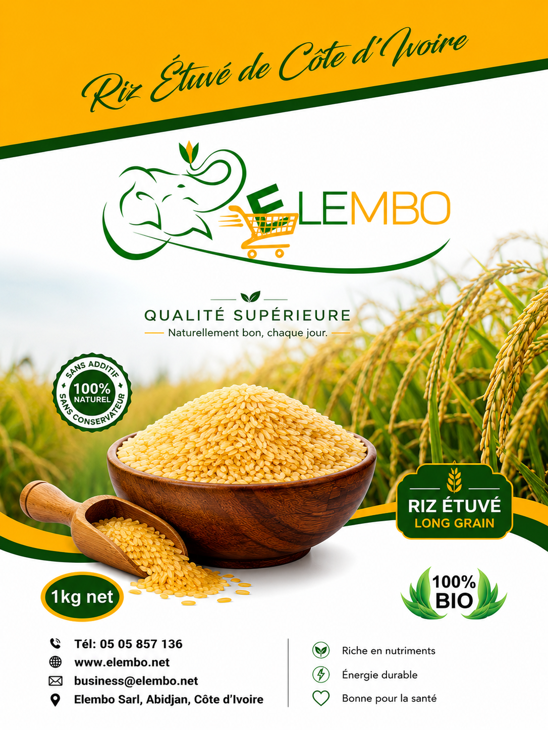 Riz Étuvé Elembo