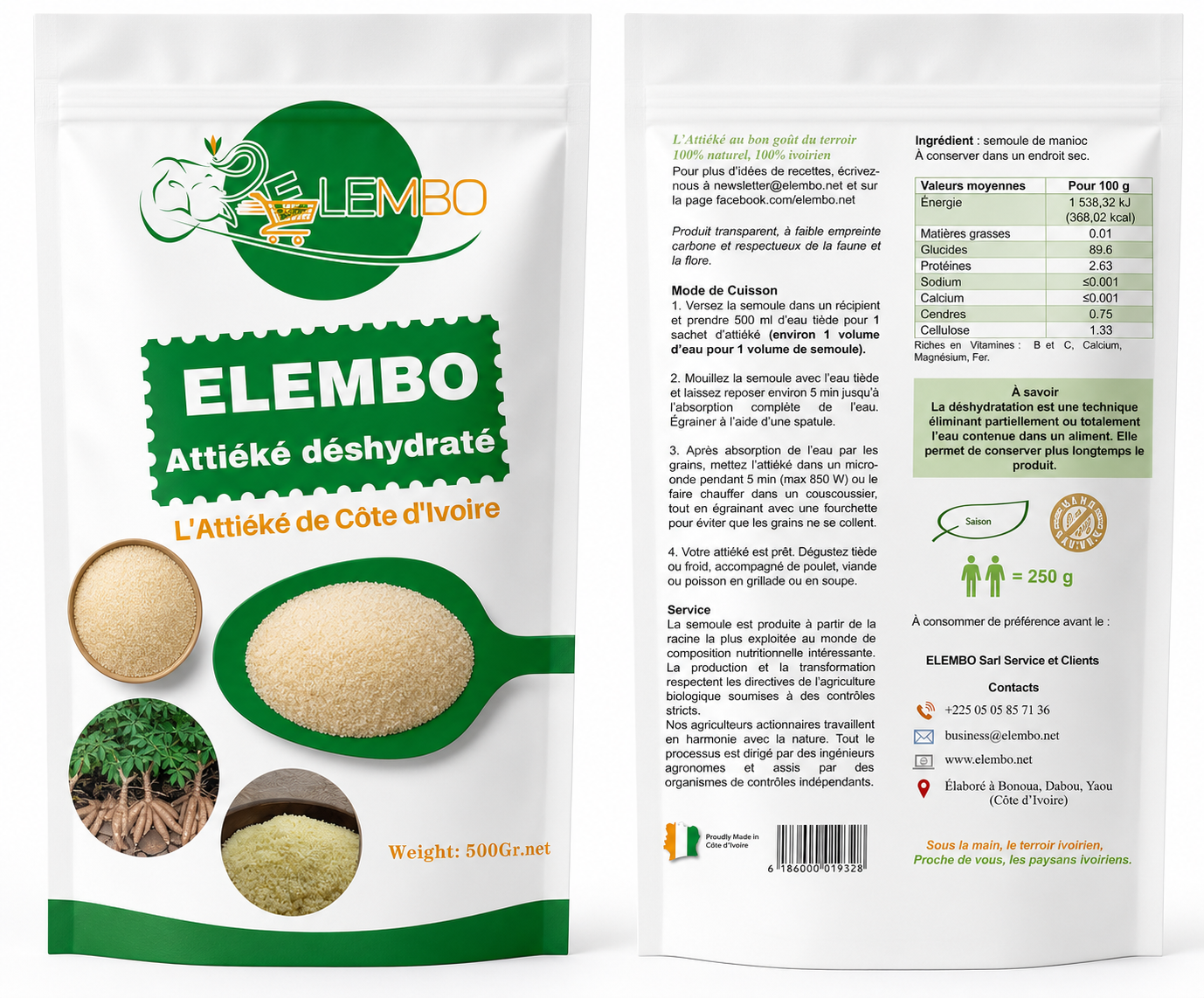 Attiéké Déshydraté Elembo